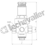920-26 REDUCTEUR PRESSION EAU 1 BRONZE A MEMBRANE - 1,2 A 6 BARS