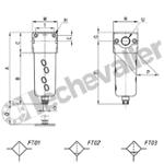 MC104-F04 FILTRE 25 MIC. 1/4 PURGE AUTOMATIQUE - CAMOZZI