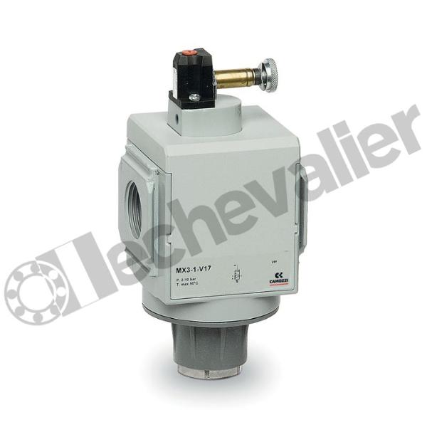 MX2-1/2-V17 VANNE ARRET URGENCE 1/2 3/2NF CDE. ELECTROPNEU. EXT CAMOZZI