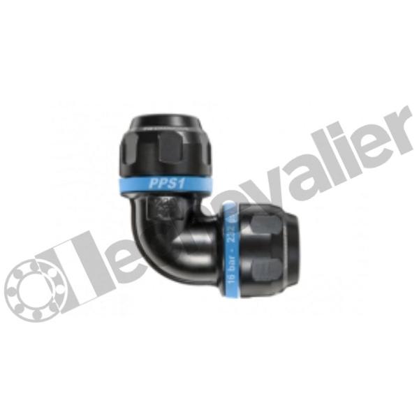PPS1 9C32 COUDE EGAL 90° D32 CORPS ALU GRIFFES INOX - PREVOST