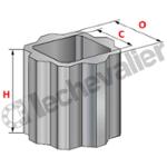 ROC.14X11H16 RED. ETOILE/CARRE ACIER