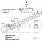 VEBL-07H-T1 EJECTEUR 16L/min -850mB BUSE 0,7mm - D6mm - CAMOZZI