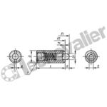 K0317.12 POUSSOIR A RESSORT STANDARD M12