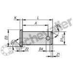 K1456.042900 DOUILLE AVEC ECLISSE D1=42 A=90 AC