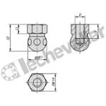 K0422.082 BOULE M08 ACIER INOX.
