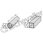K0493.0114X1000 TUBE ROND D1=14 ±0,1 L=1000 ACIER