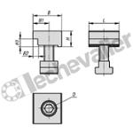K1757.05012 BRIDE EQUIPEE KIT SB=50 M12 ACIER A