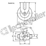 K1759.11050191 ROUL.FIXE SANS SYSTEME DE BLOCAGE