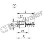 K1277.113412 POUSSOIR GELULE ARRONDI,FORME:A SS