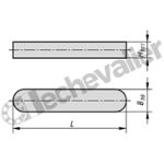 K0696.03X8 CLAVETTE PARALLELE DIN6885 L=8 B=3,