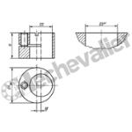 K0369.180 TROU EXCENTRIQUE D1=18 ACIER, D2=12