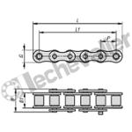 K1655.401000 CHAINE A ROULEAUX  DIN8187 1-MODULE