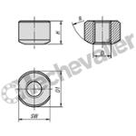 K0664.05 ECROU A BOUT PLAT M05 ACIER