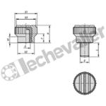 K0110.0005X10 BOUTON MOLETE FILETAGE TA.0 M05X10