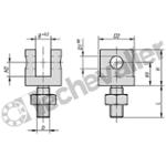 K0397.06 CHAPE A TIGE FILETEE M06X15 ACIER D