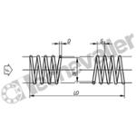 K1554.08 RESSORT DE COMPRESSION LO=400 ACIER