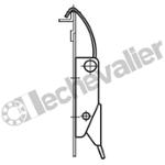 K0043.9143112 CONTRE-CROCHET, FORME:A ACIER INOX.